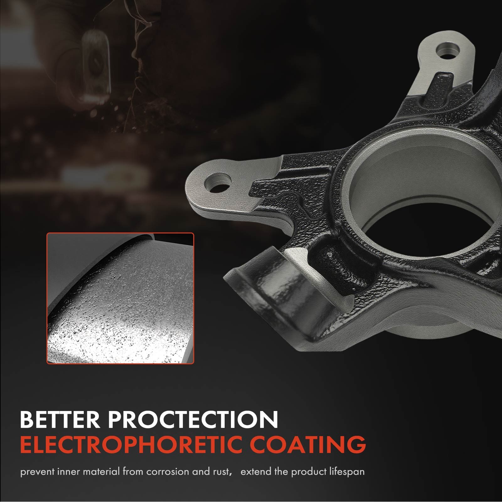 2x Front Left & Right Steering Knuckle for Honda Civic 2013-2020 1.5L 1.8L 2.0L