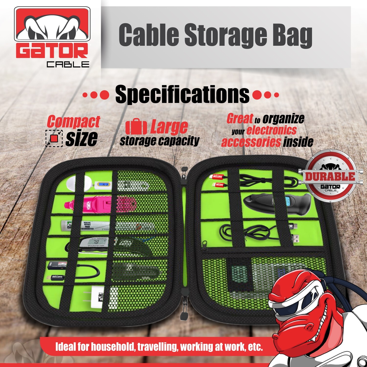 Travel Cable Bag Organizer Charger Storage Electronics USB Case Cord Accessories