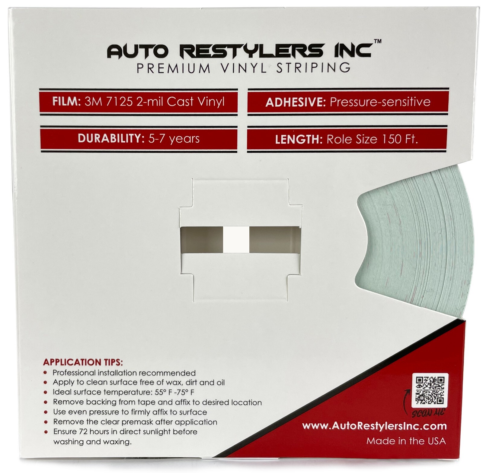 ARi 3/16" x 150' 3M 2-Color Auto Vinyl Pinstripe Tape Boats, Marine & Industrial