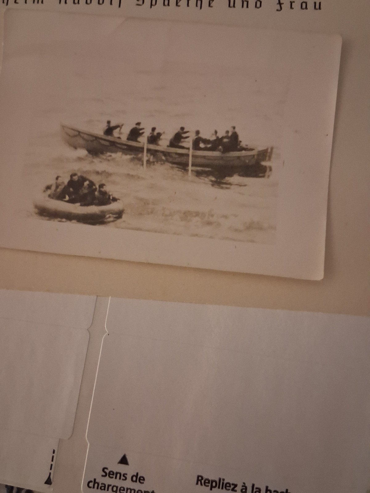 WW2 Germany. The sailor of battelship "Admiral Graf Spee" Rescue Rafts