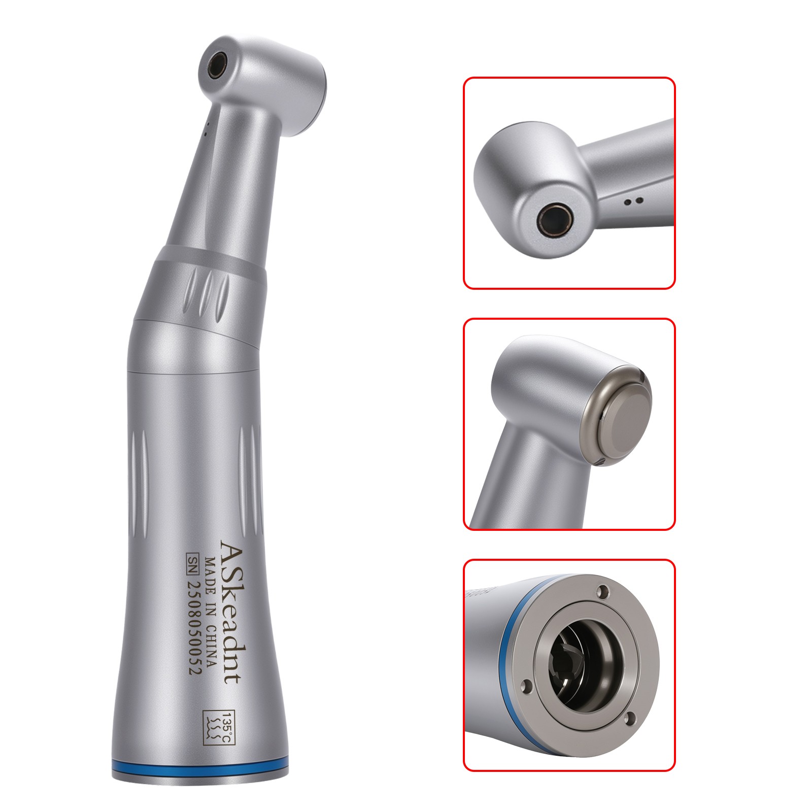 Dental Slow Low Speed Handpiece Push Contra Angle NSK Style Air Motor 4Holes