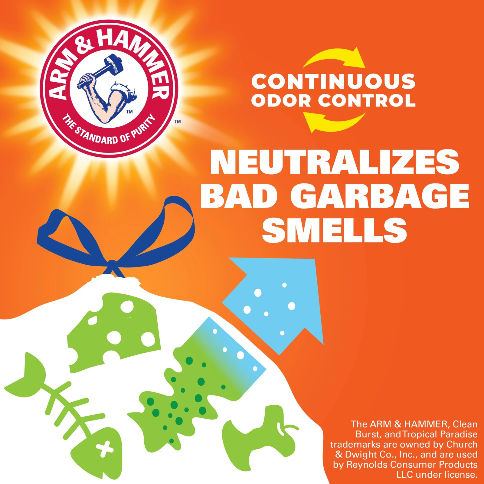 Ultra Strong 13 Gallon Trash Bags, Tall Kitchen Trash Bags, White, Citrus Twist