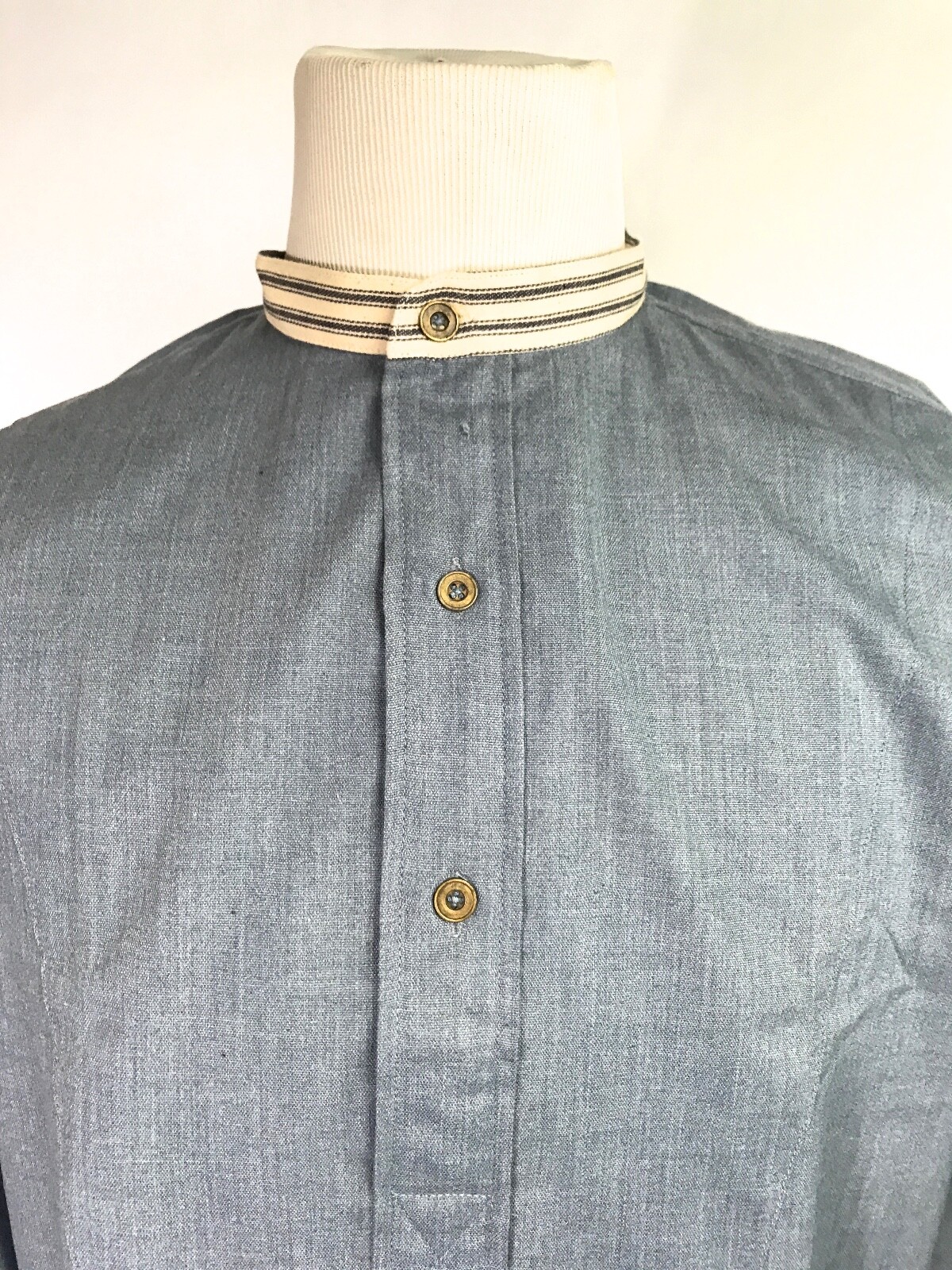 WWI BRITISH PRE-WAR COMBAT FIELD GREYBACK SHIRT-SMALL 38R