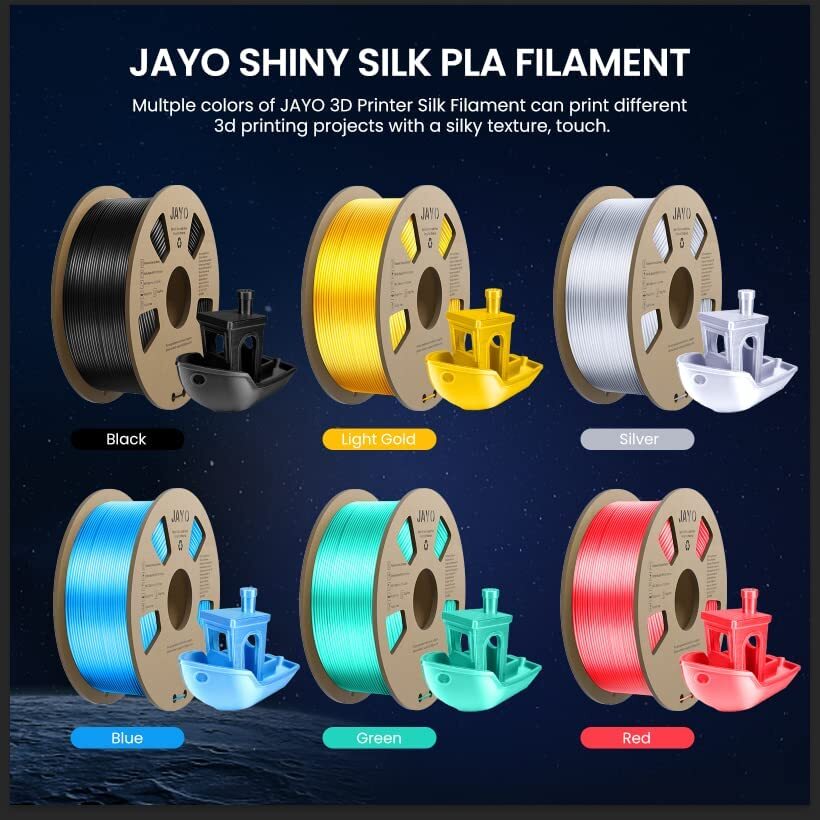 JAYO 1KG PLA 1.75mm Filament PLA Matte SILK PETG ABS PLA+ 3D Printer Consumables
