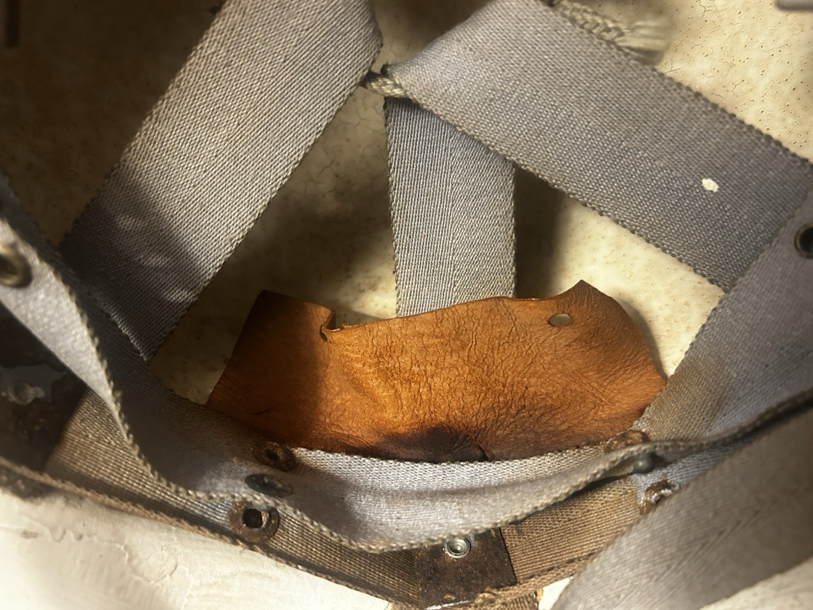 Vintage WWII Metal Helmet O.C.D. Office Civil Defense White Steel Helmet