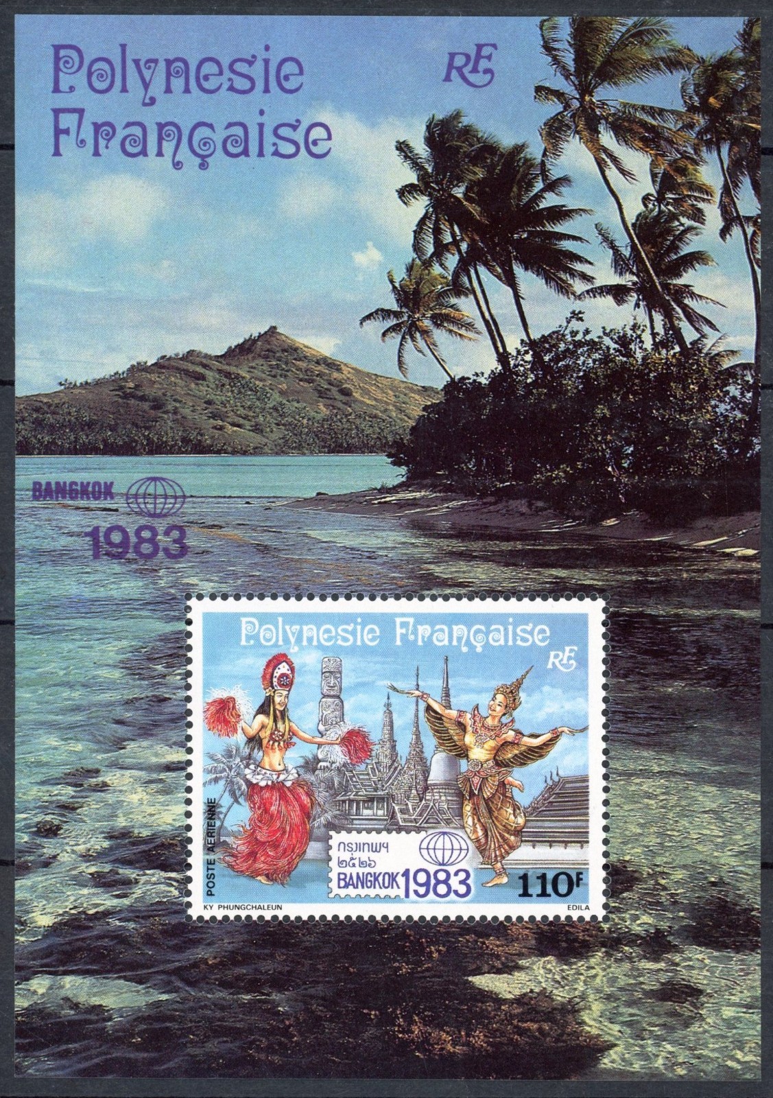 Polynesia 1983 : Bangkok / Landscapes - Good Very Fine MNH Sheet