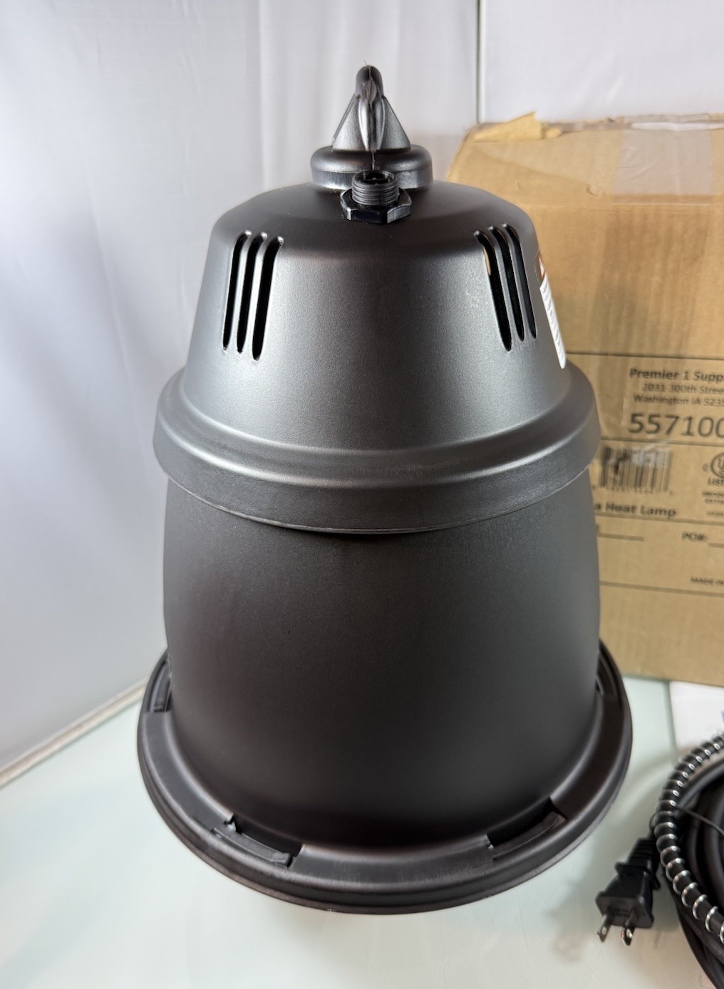 Premier 1 Prima Heat Lamp Model 557100 For Farm Livestock Animals, Black - NEW