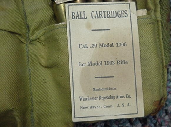 WWI M1906 REPLICA BANDOLEER RESTORATION KIT FOR THE M1903 AND M1917 RIFLES