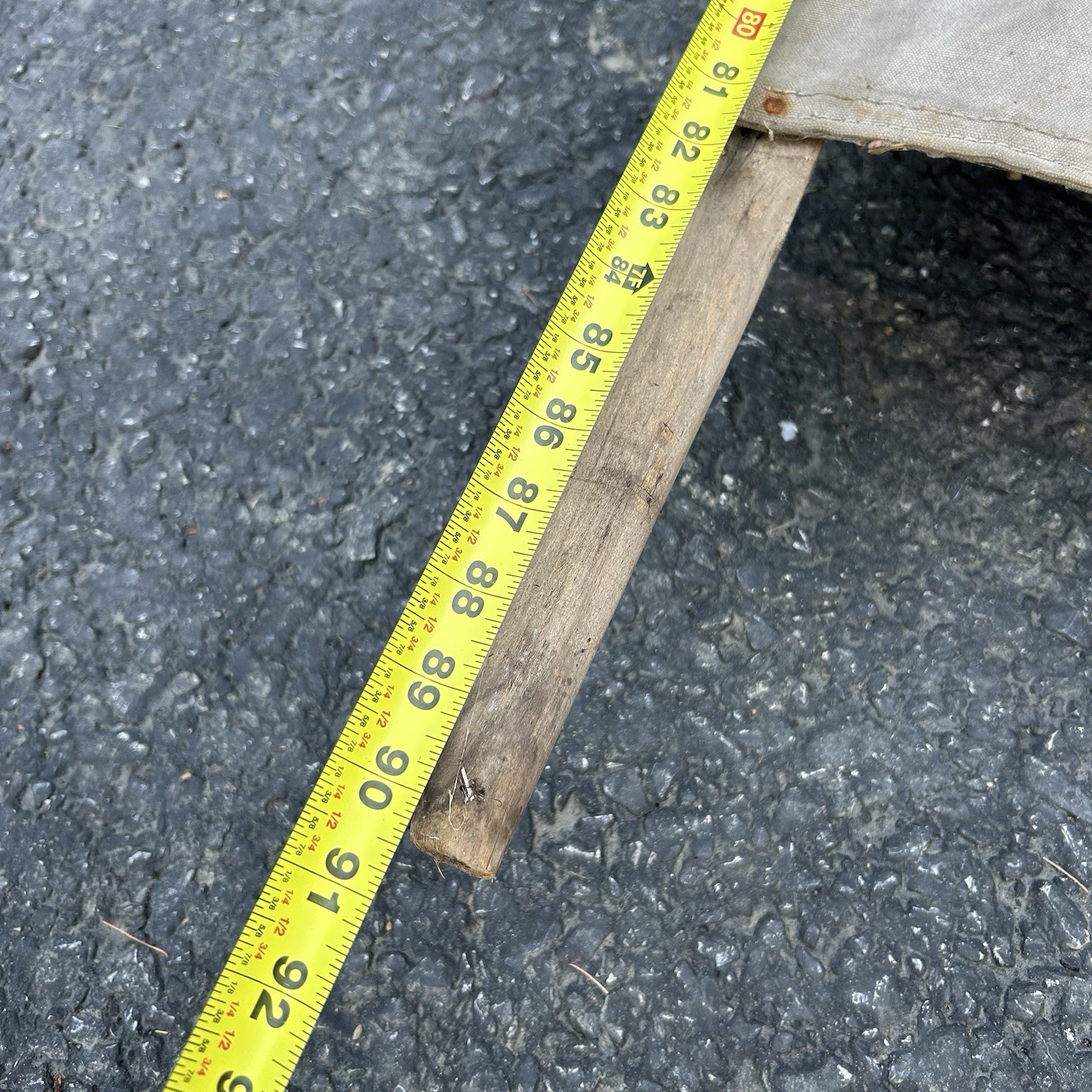 Antique World War 1 Era Medic Stretcher Canvas Gurney Litter WWI Iron Loop Feet