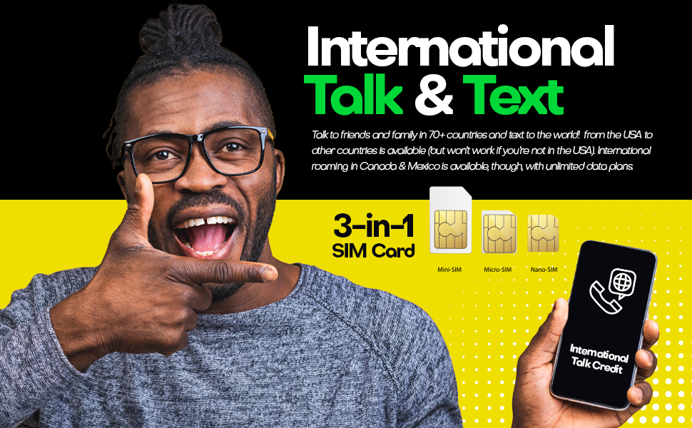 H2O Wireless SIM Card 3 in 1 Standard / Micro/ Nano Sizes Select Your Plan