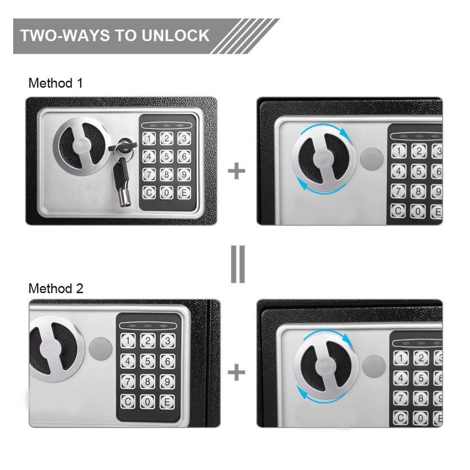 US Security Electronic Digital Safe Box Keypad Lock Jewelry Gun Home Office Cash