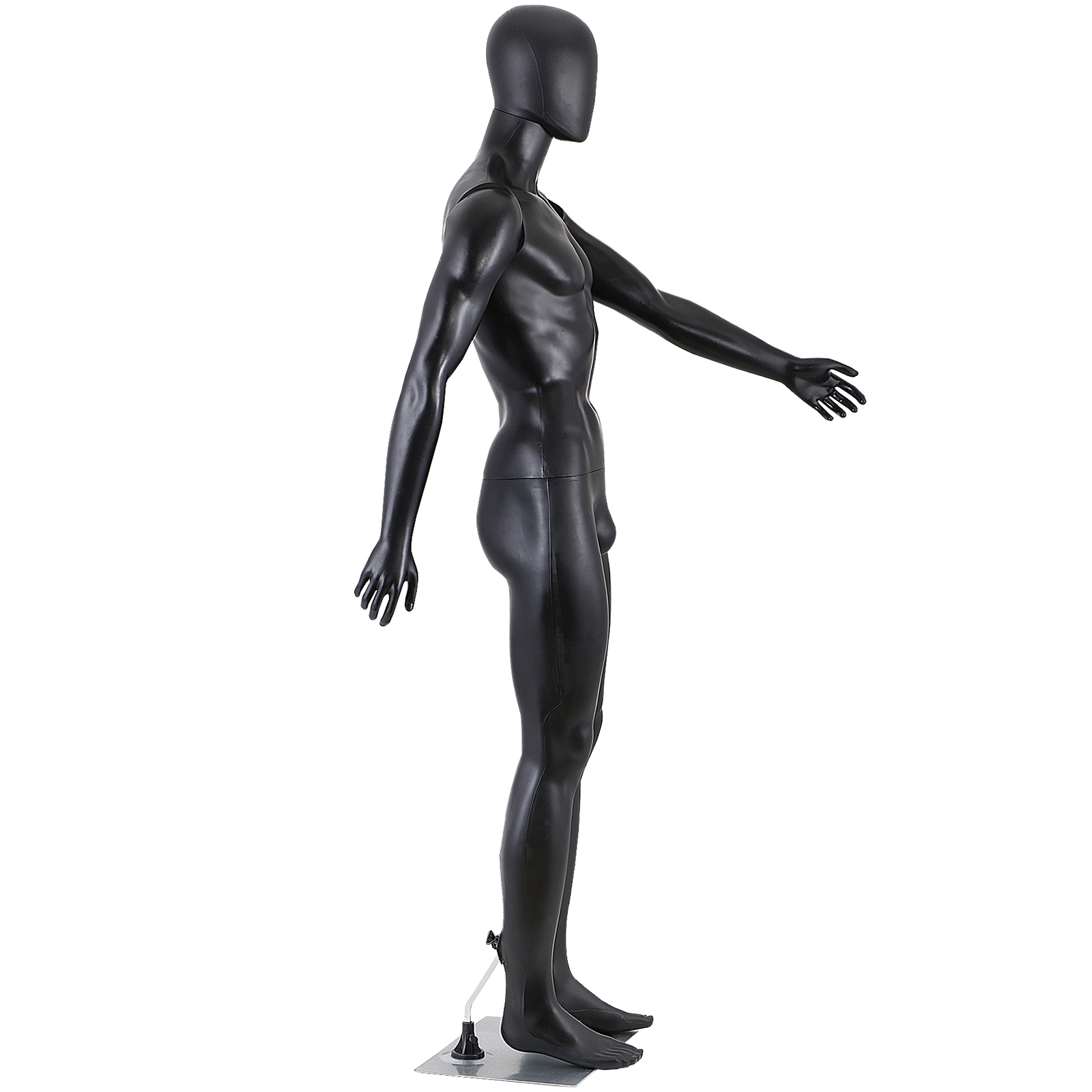 Male Mannequin Dress Form 73" Adjustable Mannequin Full Body Stand w/Base Black