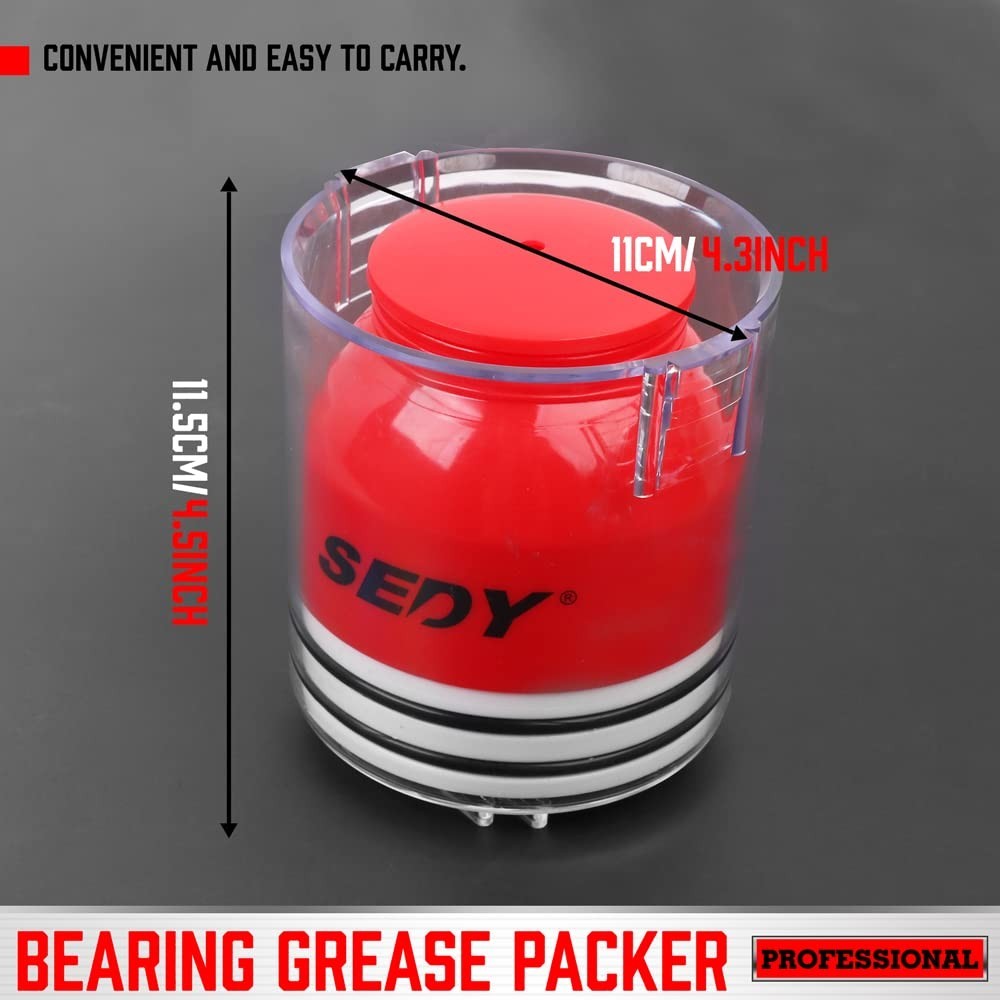 Premium Bearing Packer Kit - Effortlessly Flushes Old Grease and Repacks Wheel