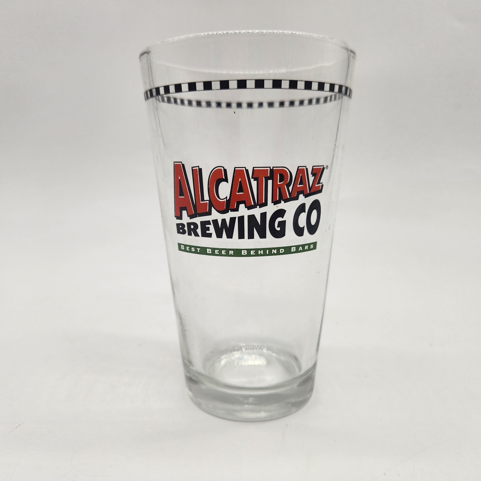 Alcatraz Brewing Company Glass "Best Beer Behind Bars" Glass Pint Beer Glass