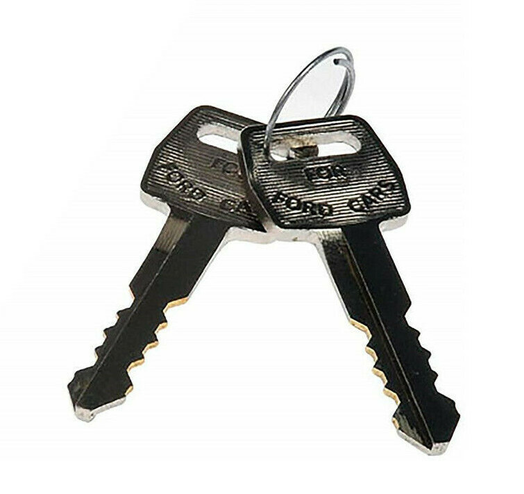 Chrome Ignition Key Switch Cylinder & Door Lock Pair Set W/ Keys for FORD