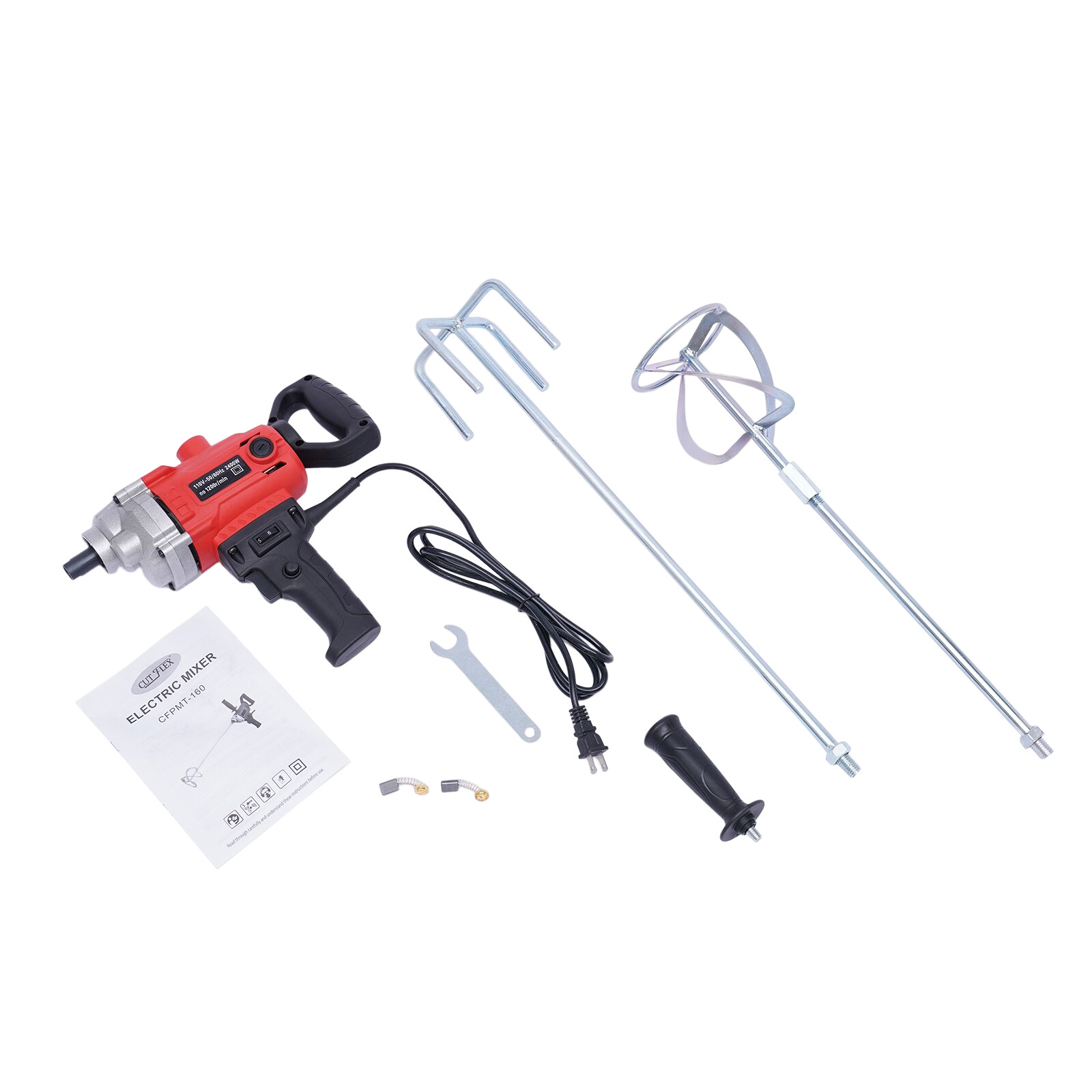 2400W 1200rpm Corded Electric Drill Mixer Concrete Mud Drill Mixing Tool Machine