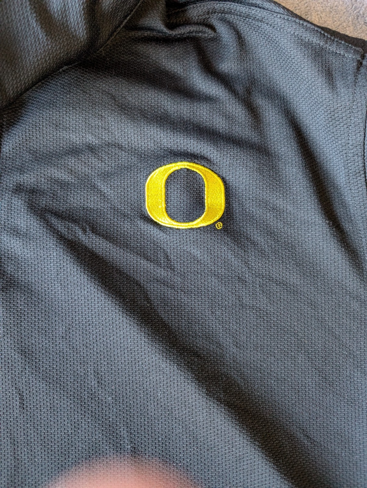 Nike Golf Oregon Ducks Dri-FIT Polo Shirt Mens XL Swoosh Black Yellow