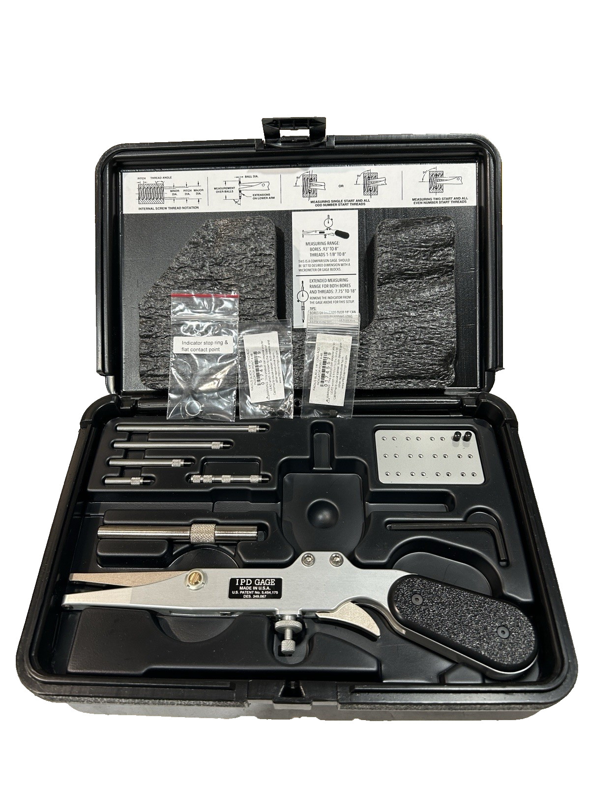 IDP Gage IPDGAGE/2011 0.93" to 8" 0.0005" Graduation Inside Dial Caliper Gage