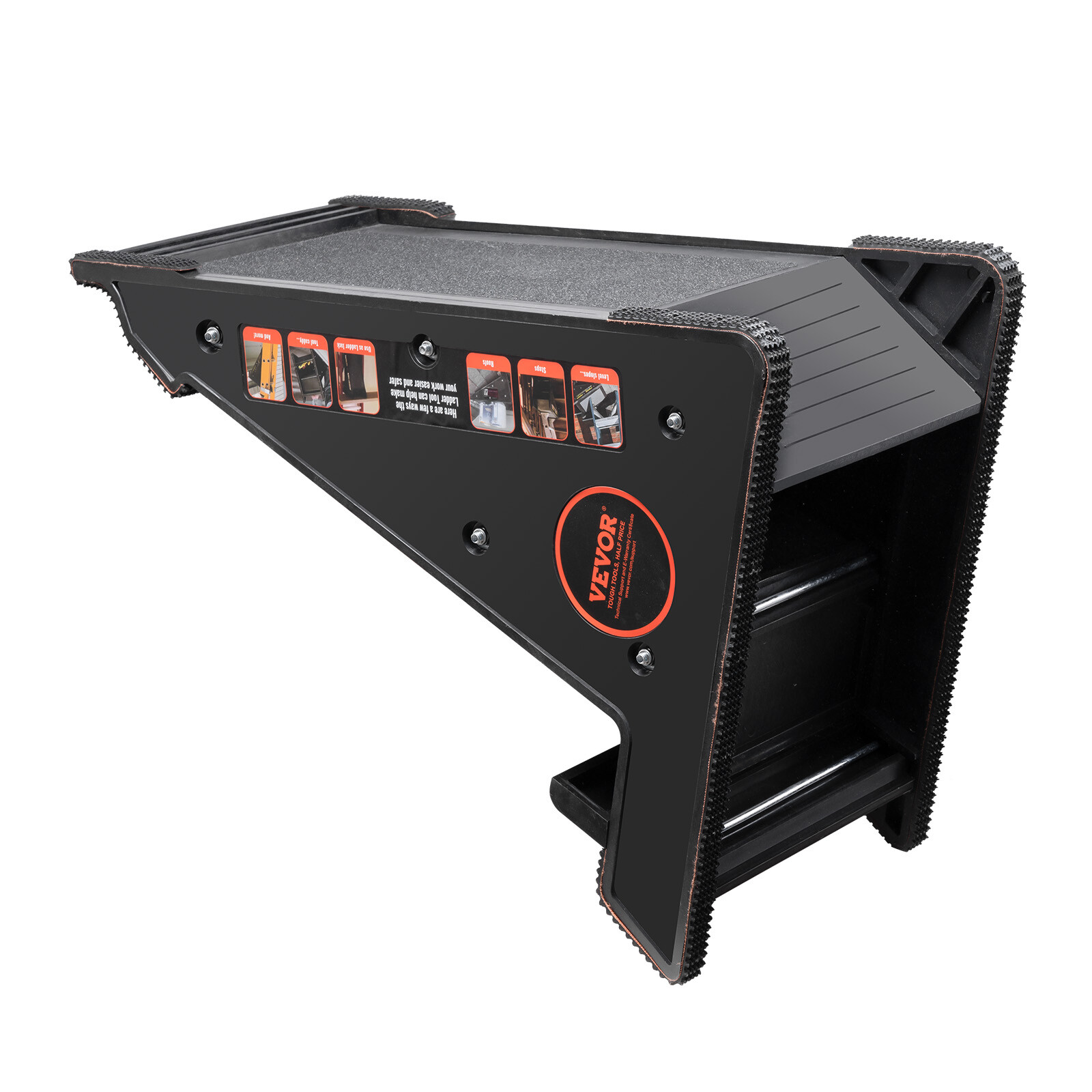 VEVOR Ladder Levler 380lbs Load PP Leveling Tool with Storage for Uneven Ground