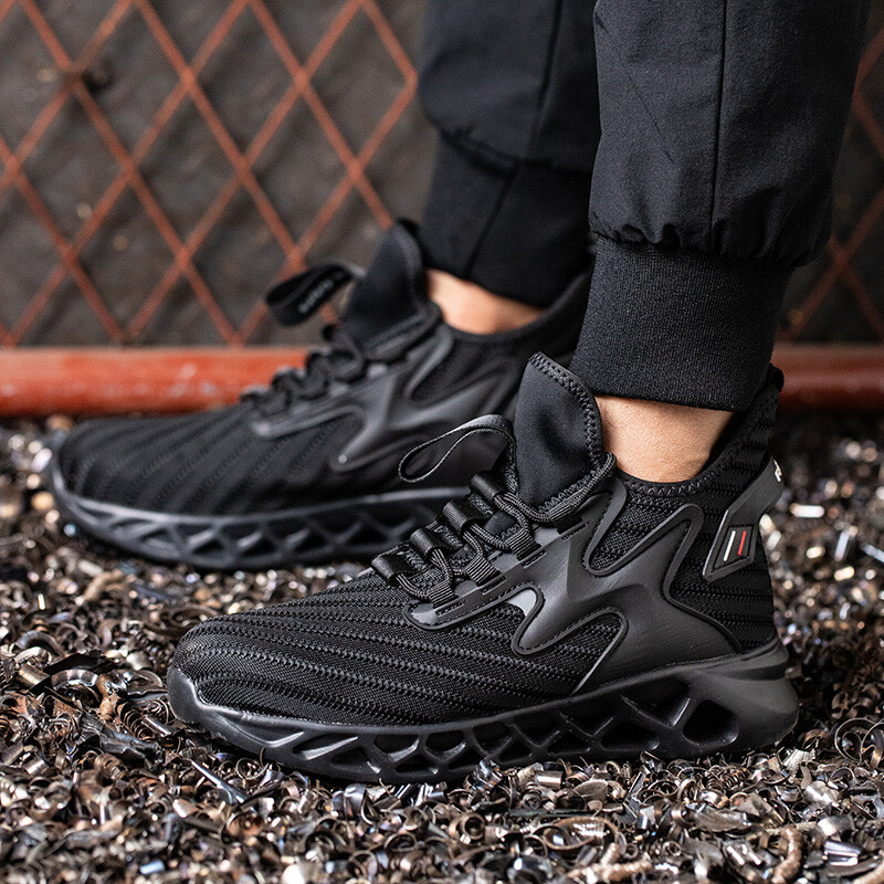 Mens' Sneakers Safety Work Shoes Steel Toe Anti-smash Boots Indestructible Shoes