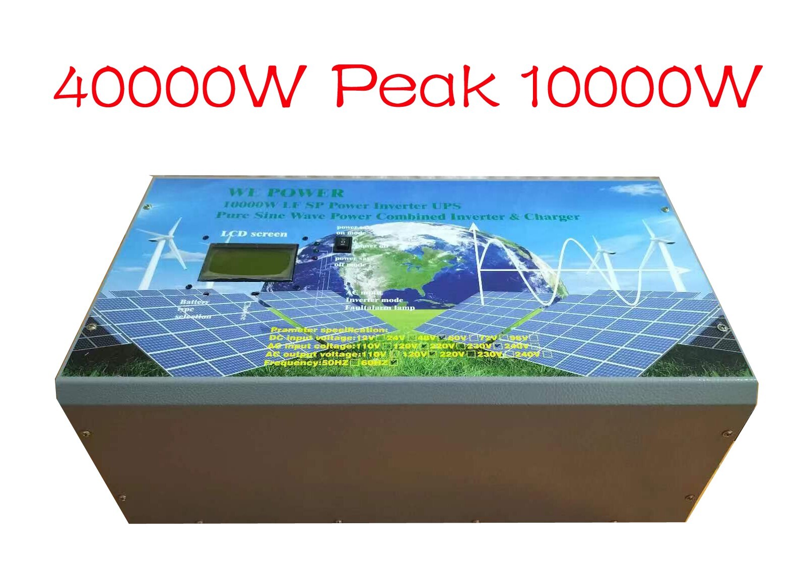 10000W SP Pure Sine Wave Power Inverter 48VDC/110V,220VAC LCD/UPS/ATS/Charger RV