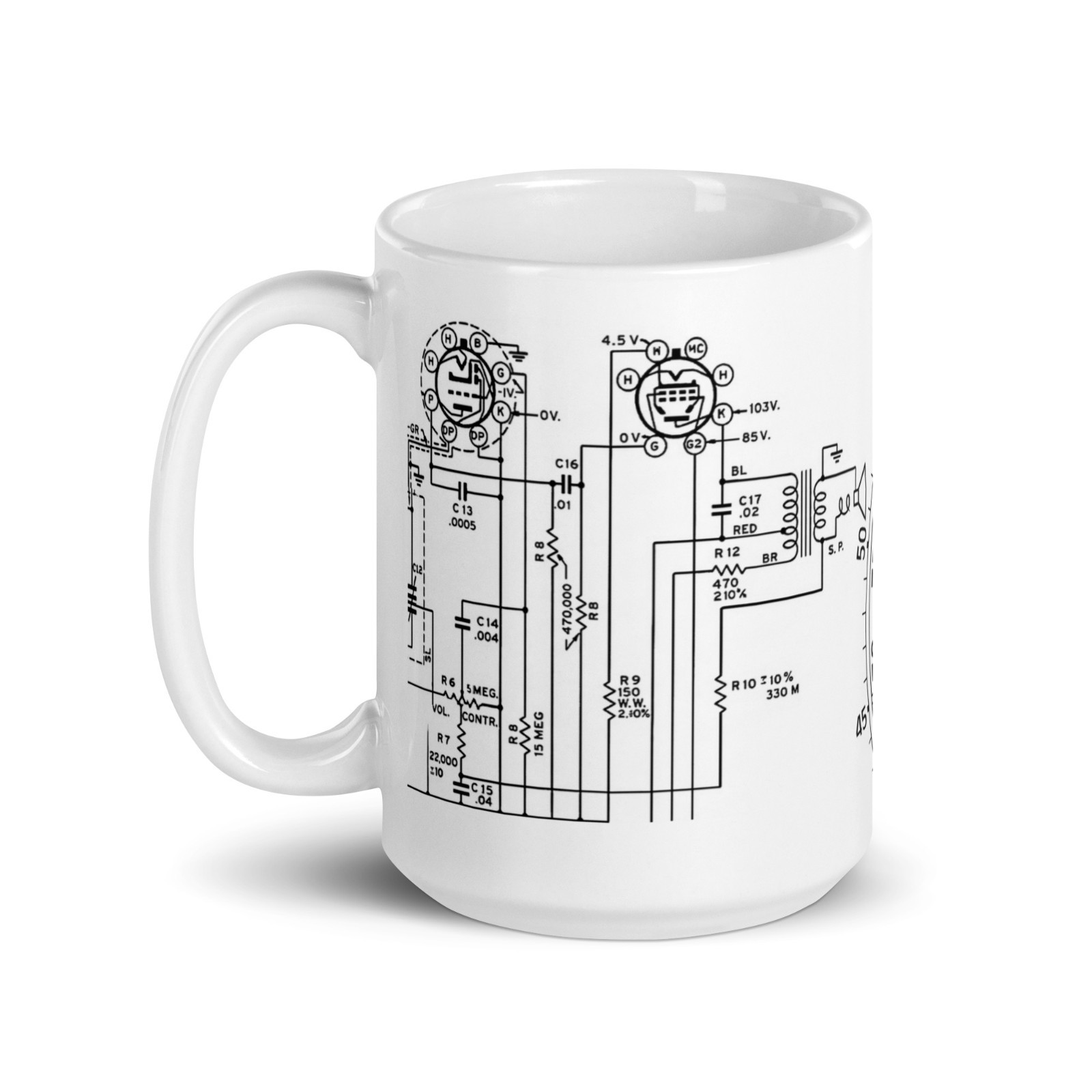 Vintage Zenith Radio Dial Mug – 15oz | Classic Shortwave Radio Scale | Retro