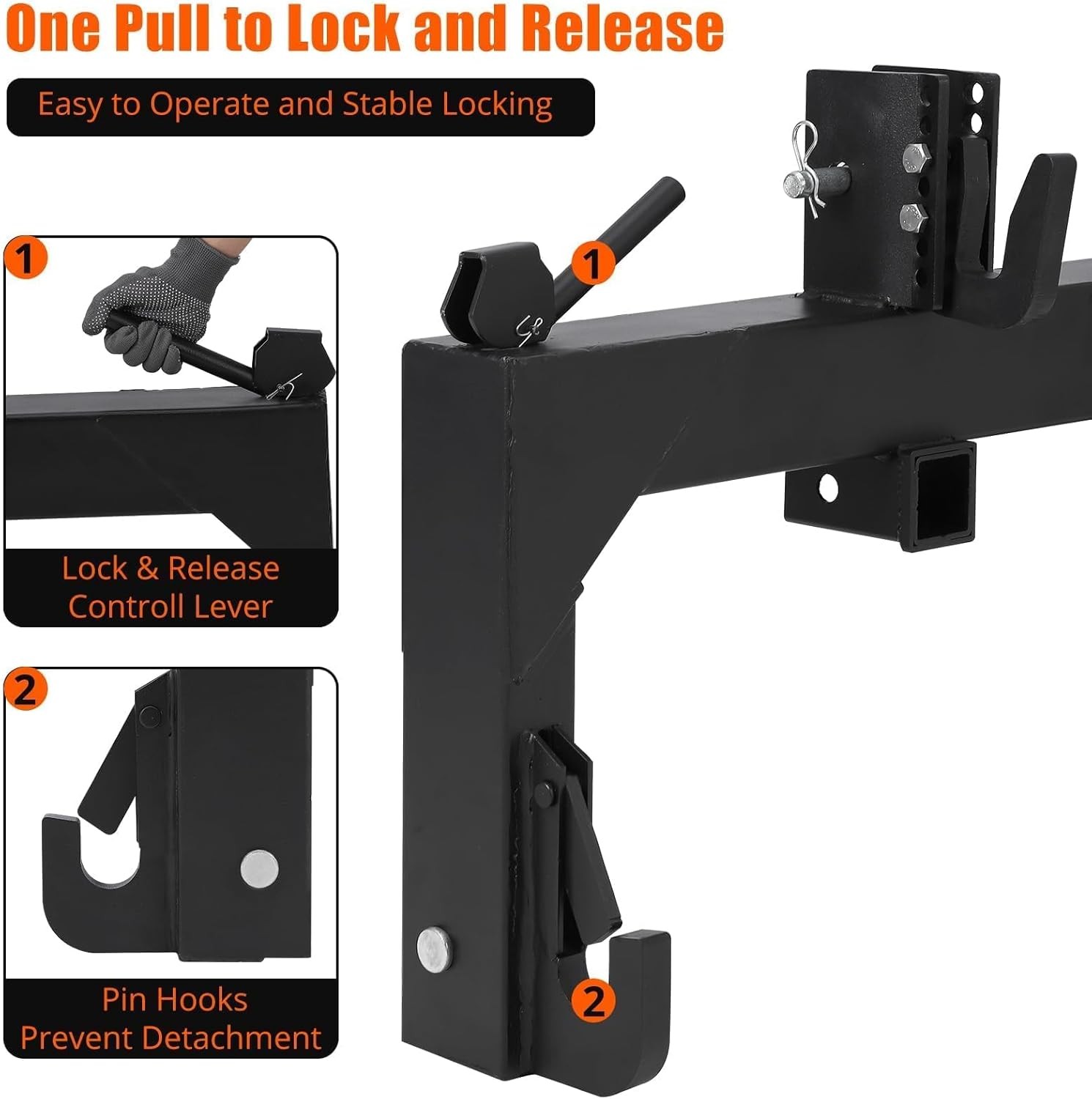 3-Point Quick Hitch for Tractors 3000 LBS for Category 1 Tractors