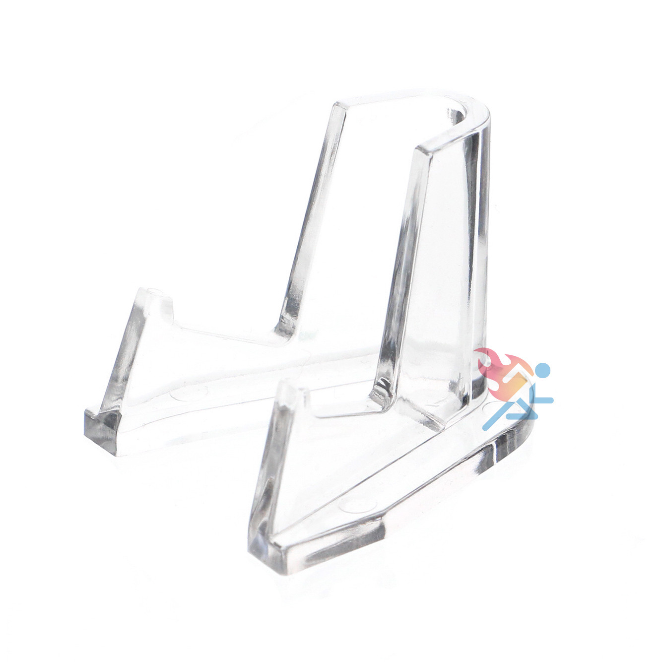 Currency & Coin Slab Display Stand Deluxe Easels with 1/2" Shelf, Clear 5 Pack