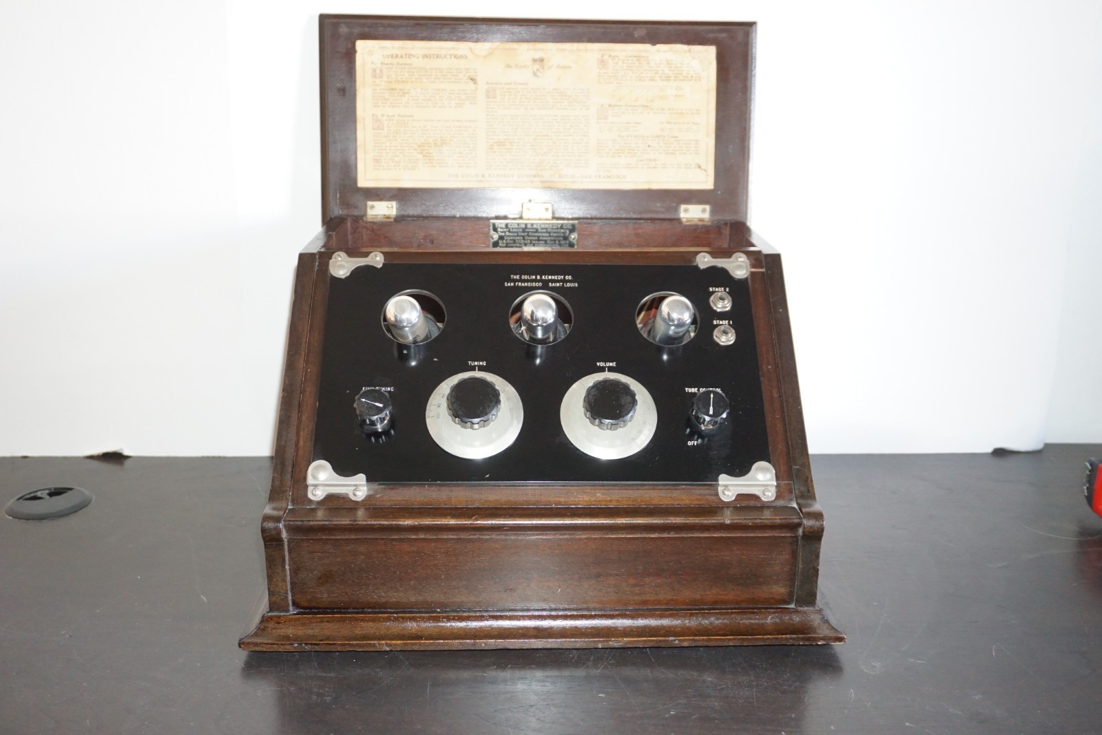 Museum Quality and Excellent Working 1923 Colin B. Kennedy Exposed Tube TRF