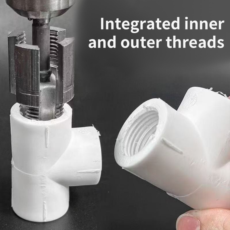 2pc Carbon Steel Threading Tool Kit for Water Pipes Installation Maintenance