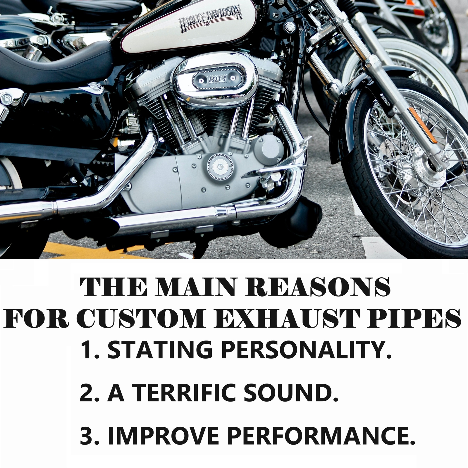 Aggressive Tone Drag Exhaust for Harley Sportster 2004-2013 Models Rumble