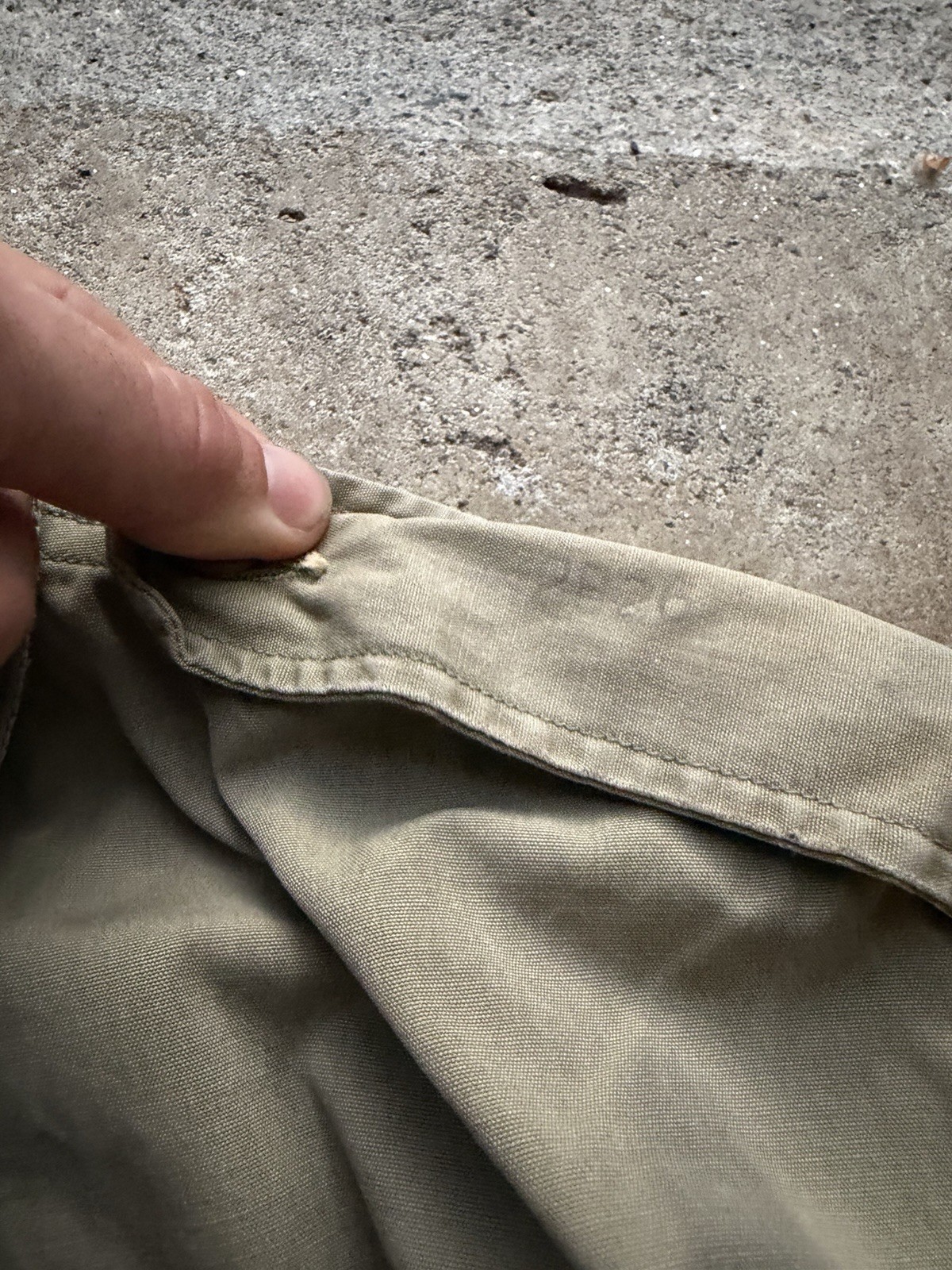 Vintage 1940s U.S. Army M41 Jacket OD Poplin Field Medium Olive Stencil Infantry