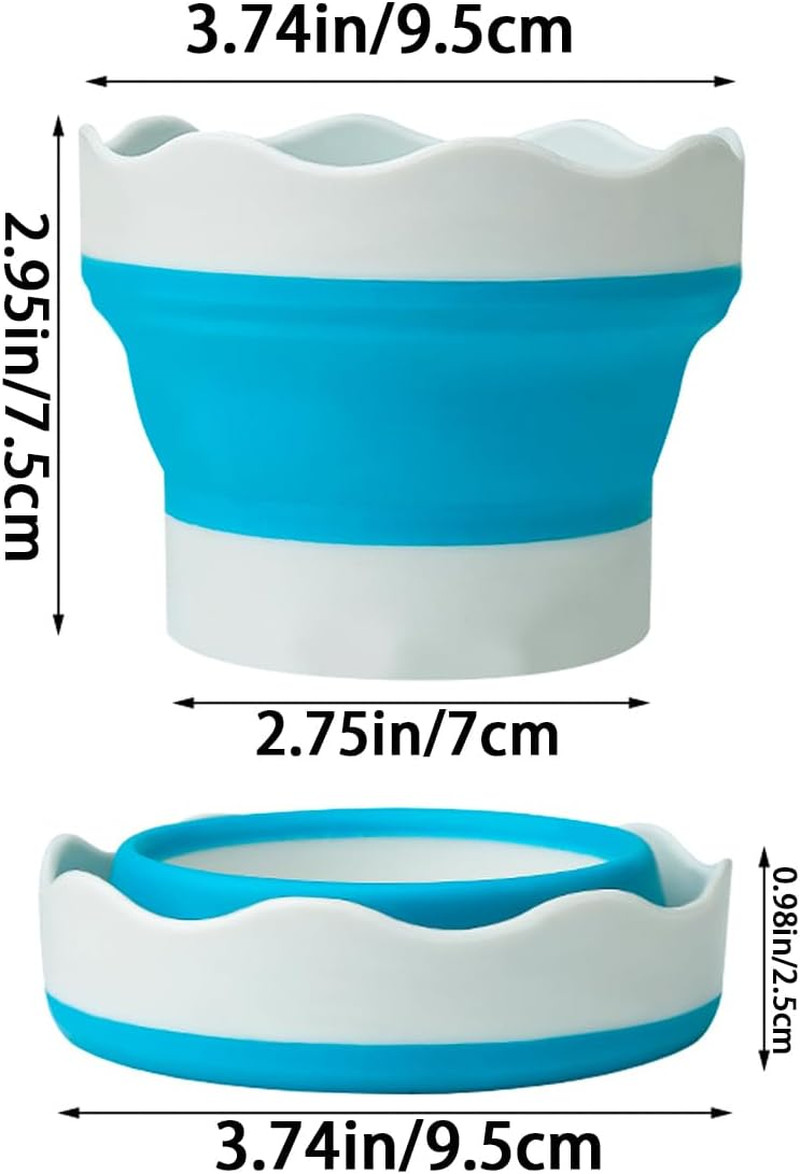 4 PCS Collapsible Paint Brush Washer Multifunctional Collapsible Bucket Foldable