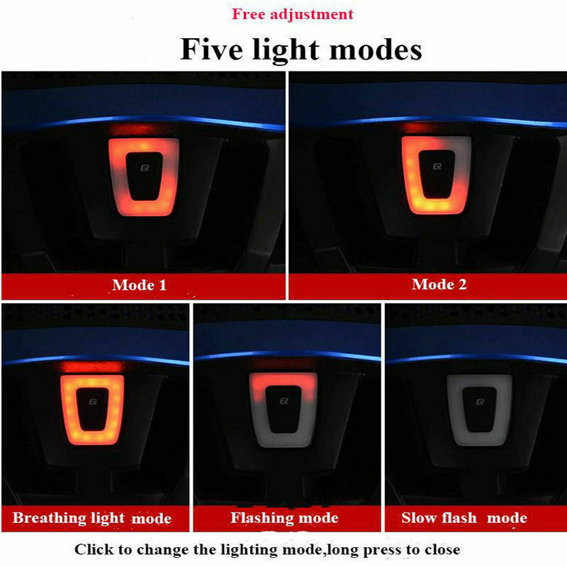 ROCKBROS Bike Rear Light Rechargeable Waterproof Night Warn Hemlet Taillight