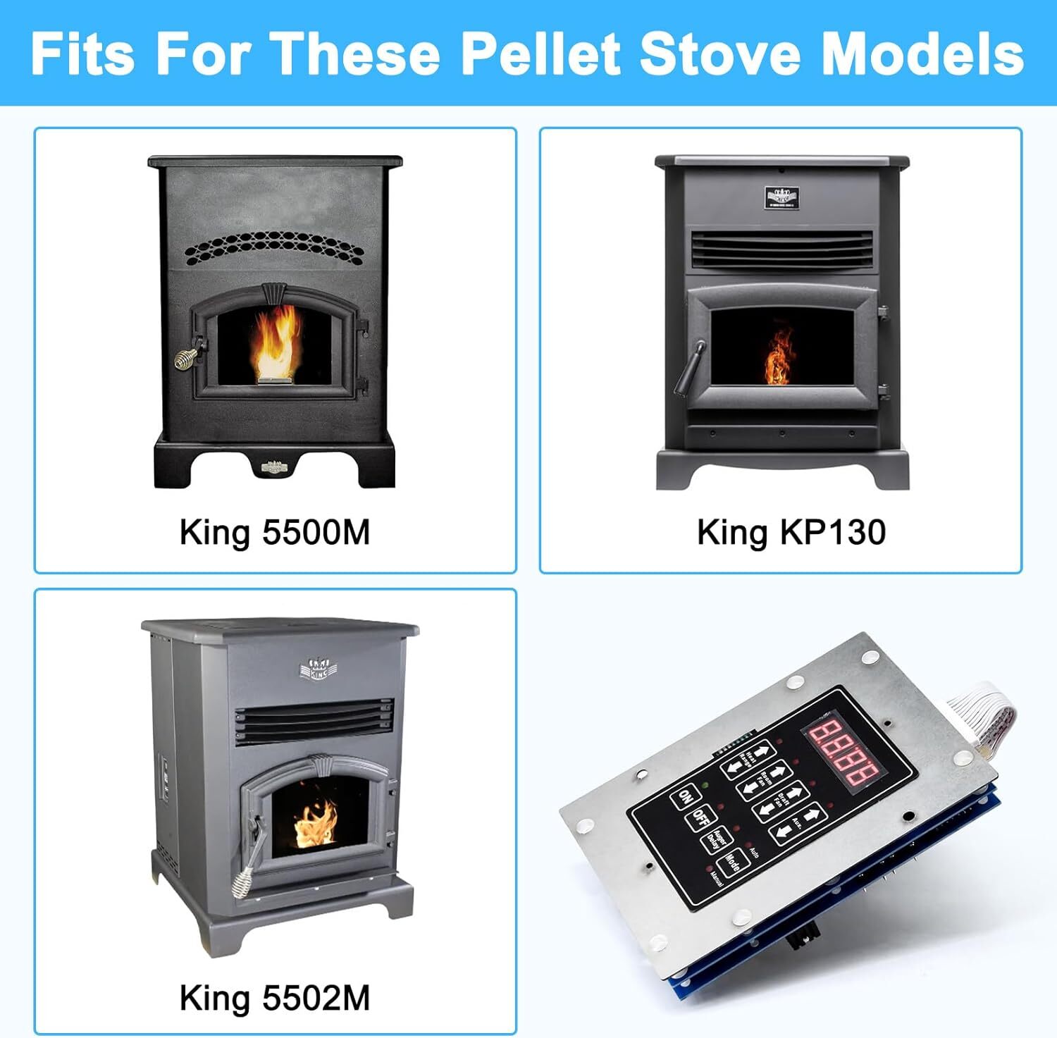 80558 80778 Control Board for US Stove Ashley AP130,AP60,King 5500M,5502M,5500XL