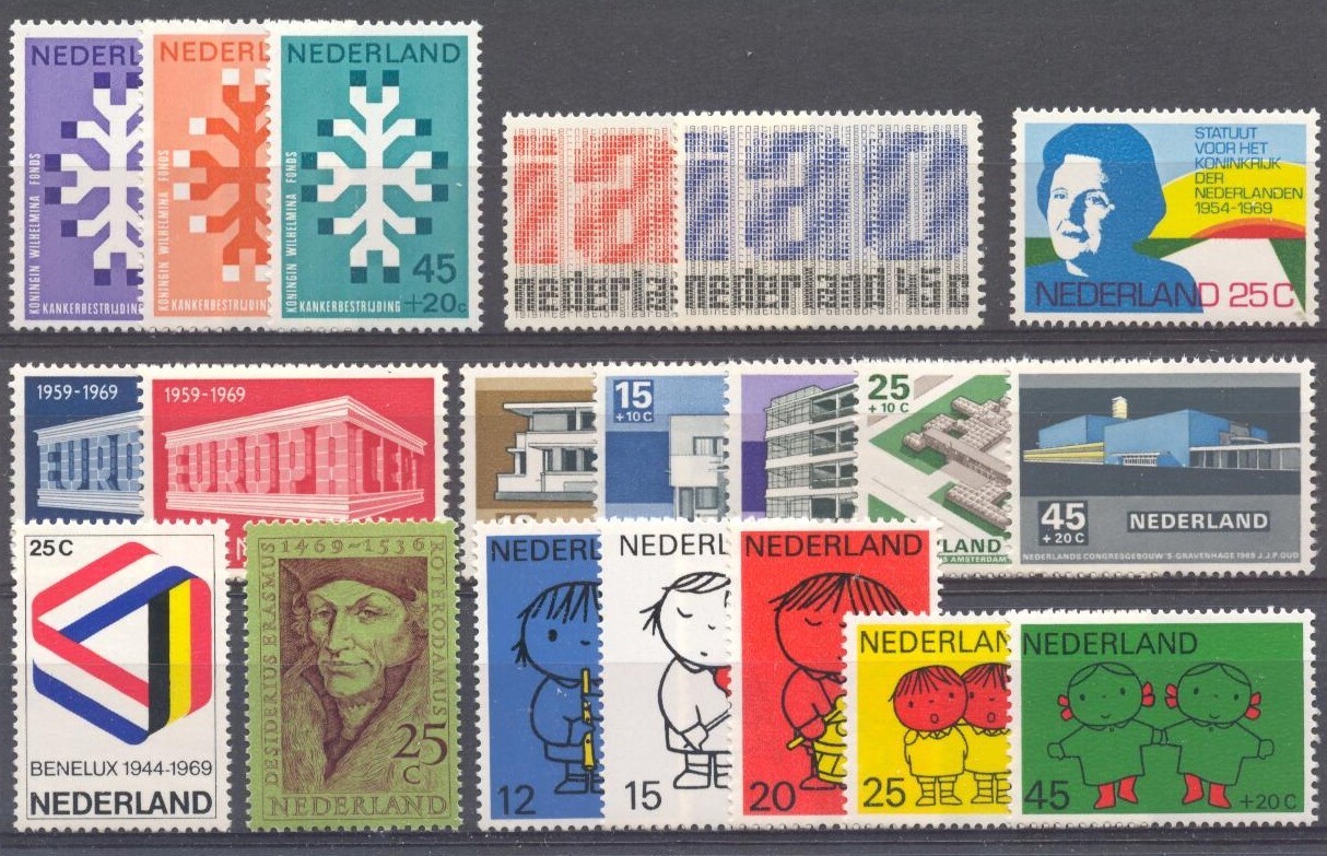 NL - NETHERLANDS 1960-1969 MNH 10 complete year sets