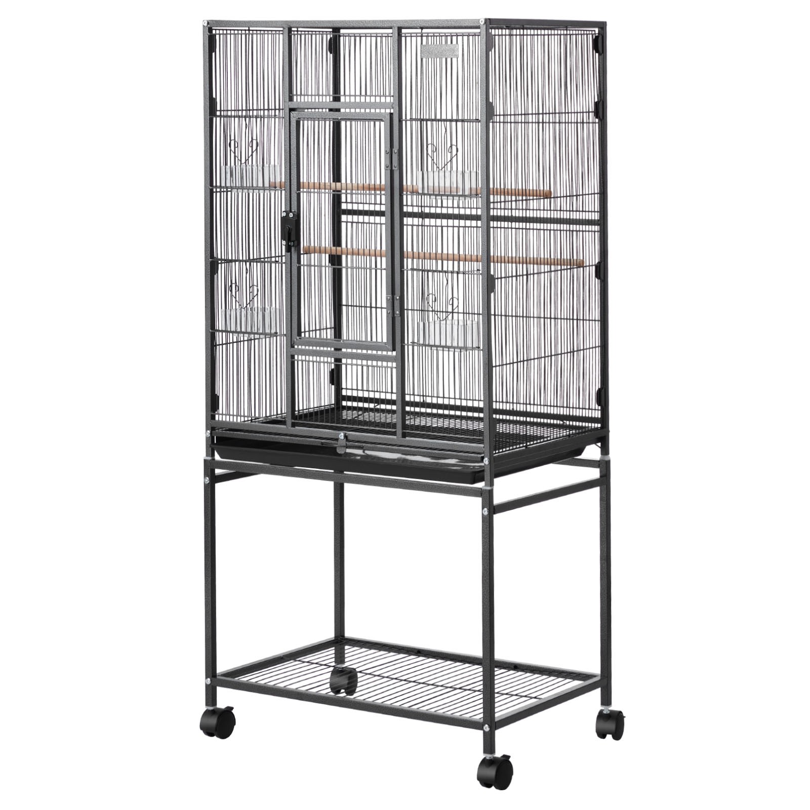 Uimoso Bird Cage with Flat Top, 24.6 x 16.7 x 53.9 inch, Durable Wrought Iron
