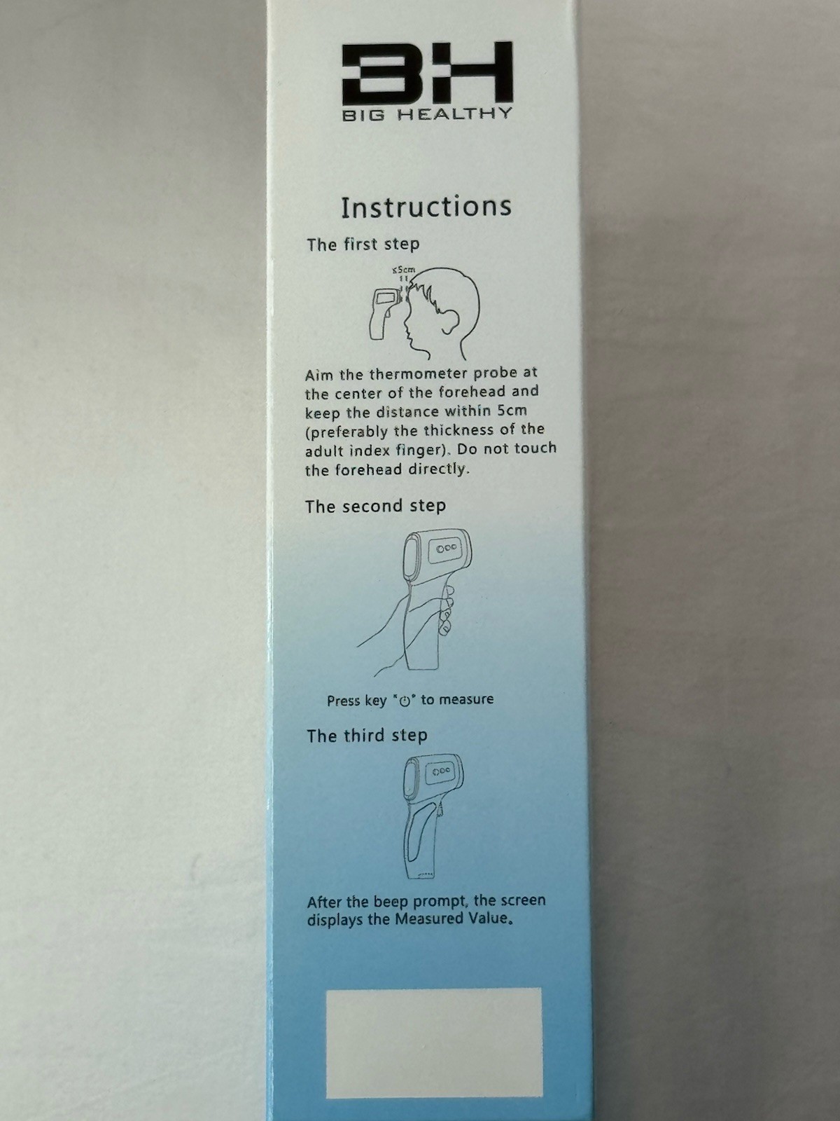 NIB BH Big Healthy Infrared Thermometer No Contact HZK-801