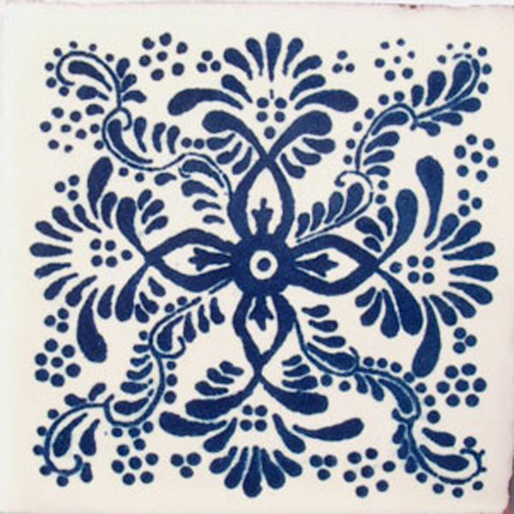#C039) Mexican Tile sample Ceramic Handmade 4x4 inch, GET MANY AS YOU NEED !!