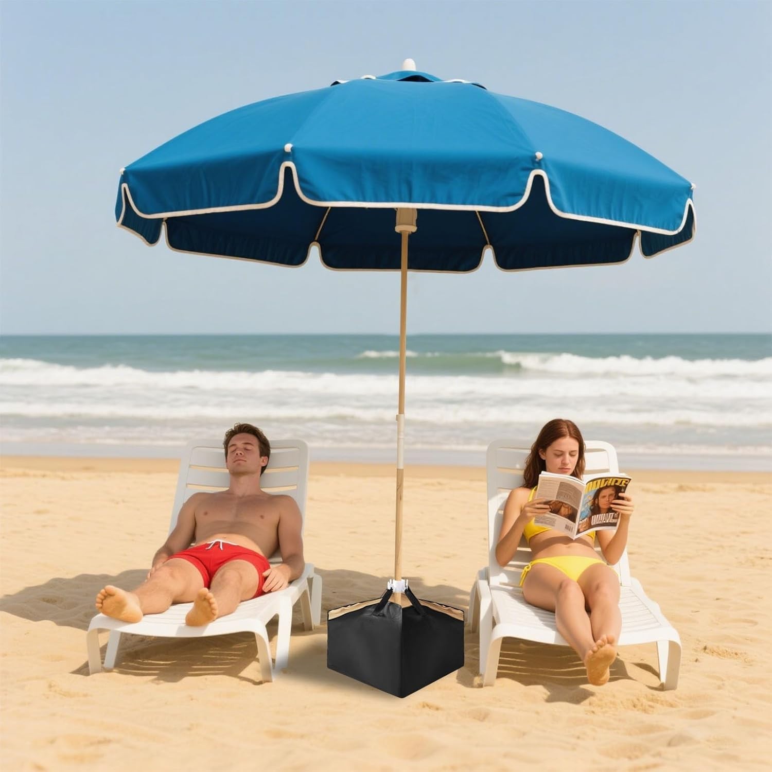 Beach Umbrella Base Fillable Umbrella Weights Sand Bags Heavy Duty- FAST SHIP