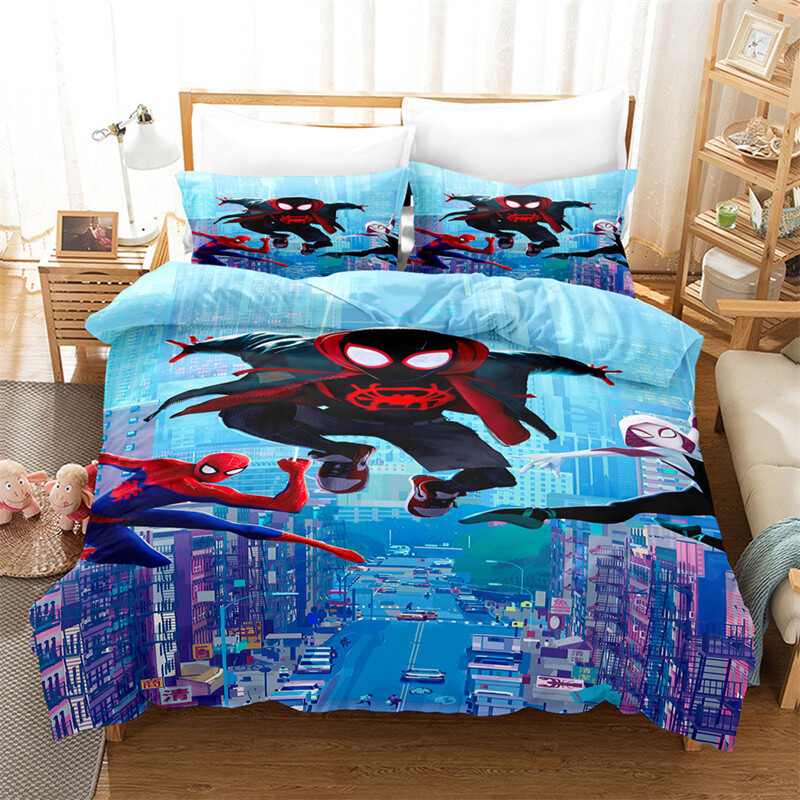 Spiderman Bedding Set 3PCS Cover Pillowcase Comforter Cover Spider-man US Size