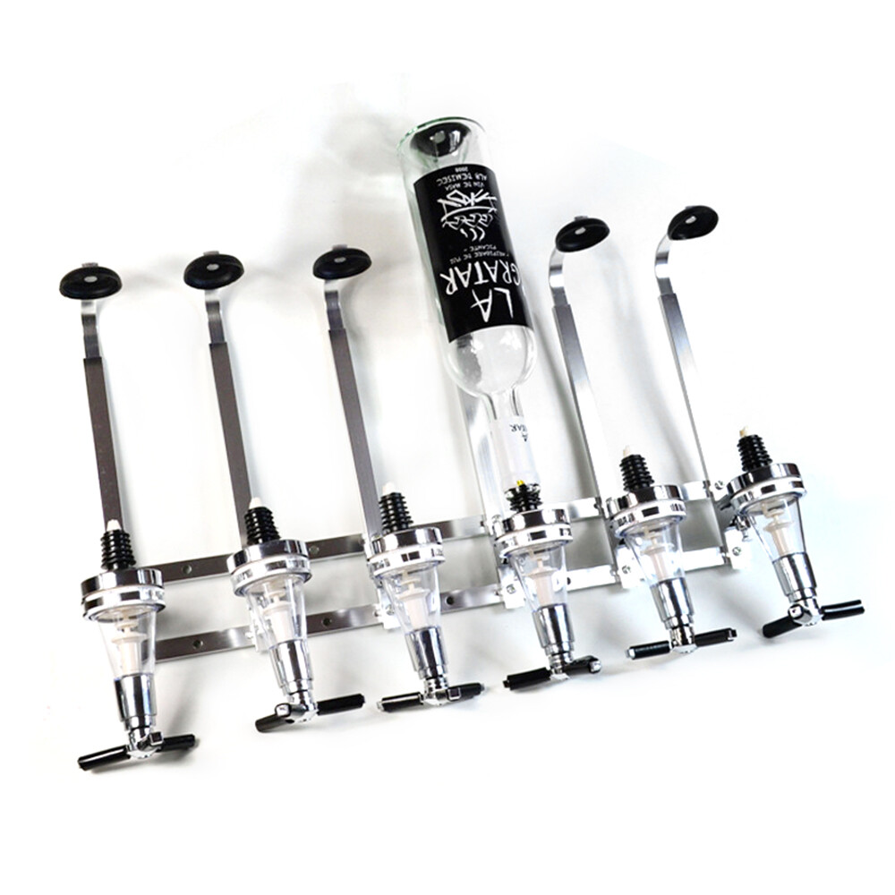 6 Bottle Liquor Dispenser Alcohol Drink Bar Beverage Whiskey Shot Stand Home