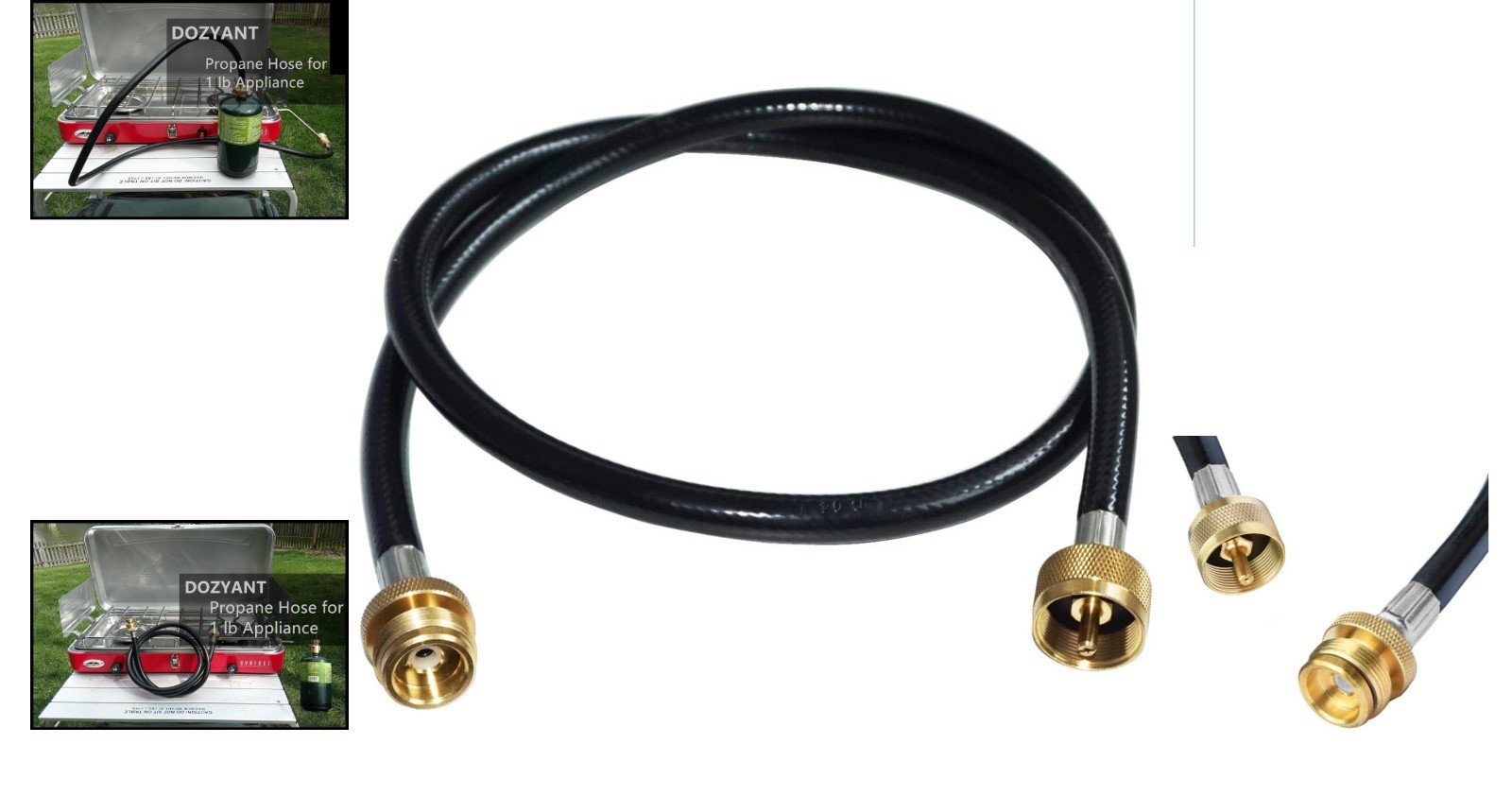 Secure 4-Foot Propane Torch Extension Hose for T and Y Connectors - Easy Install