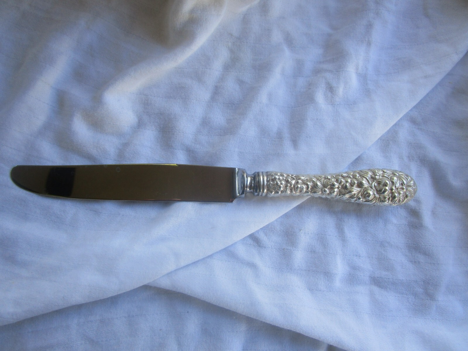 Vtg Stieff Rose Sterling Handled Dinner Knife