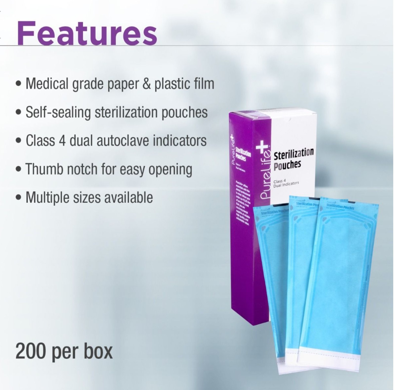 Sterilization Bag Pouches Dental Tattoo Self Seal Pouch Autoclave 200/bx