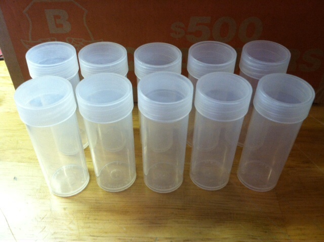 10 Each New Coin Tubes-  Quarter. Dime. Nickel. Half dollar, 40 Coin Tubes