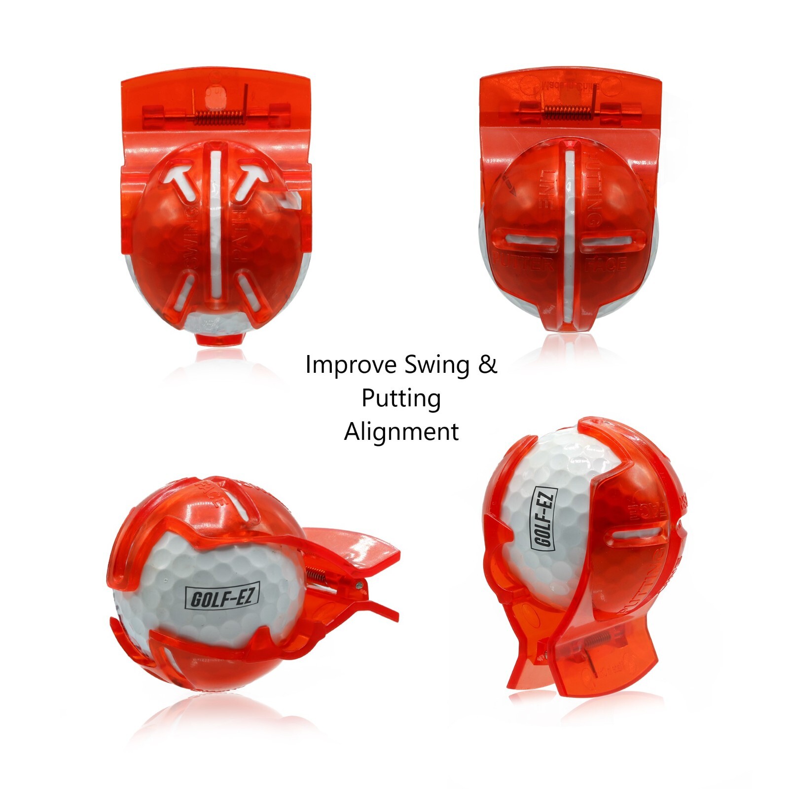 Golf Ball Marker Line Drawing Alignment Tool Kit with Marker Set and Carry Case