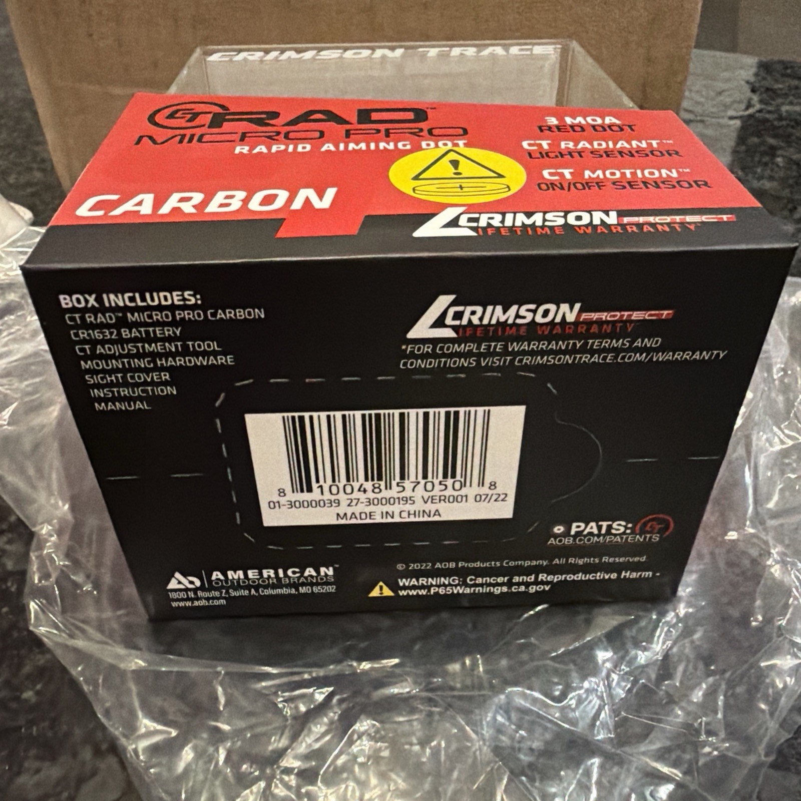 Crimson Trace CT-RAD Micro PRO Red Dot Sight 3 MOA Compact Pistol Optic NEW