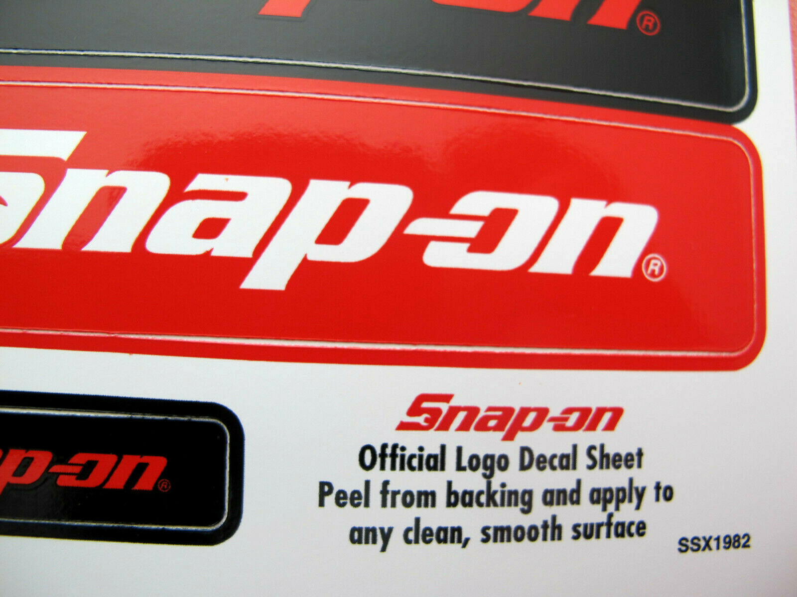 Genuine Snap-on Tools Logo Decal Sticker Sheet with 10 Various Size Stickers