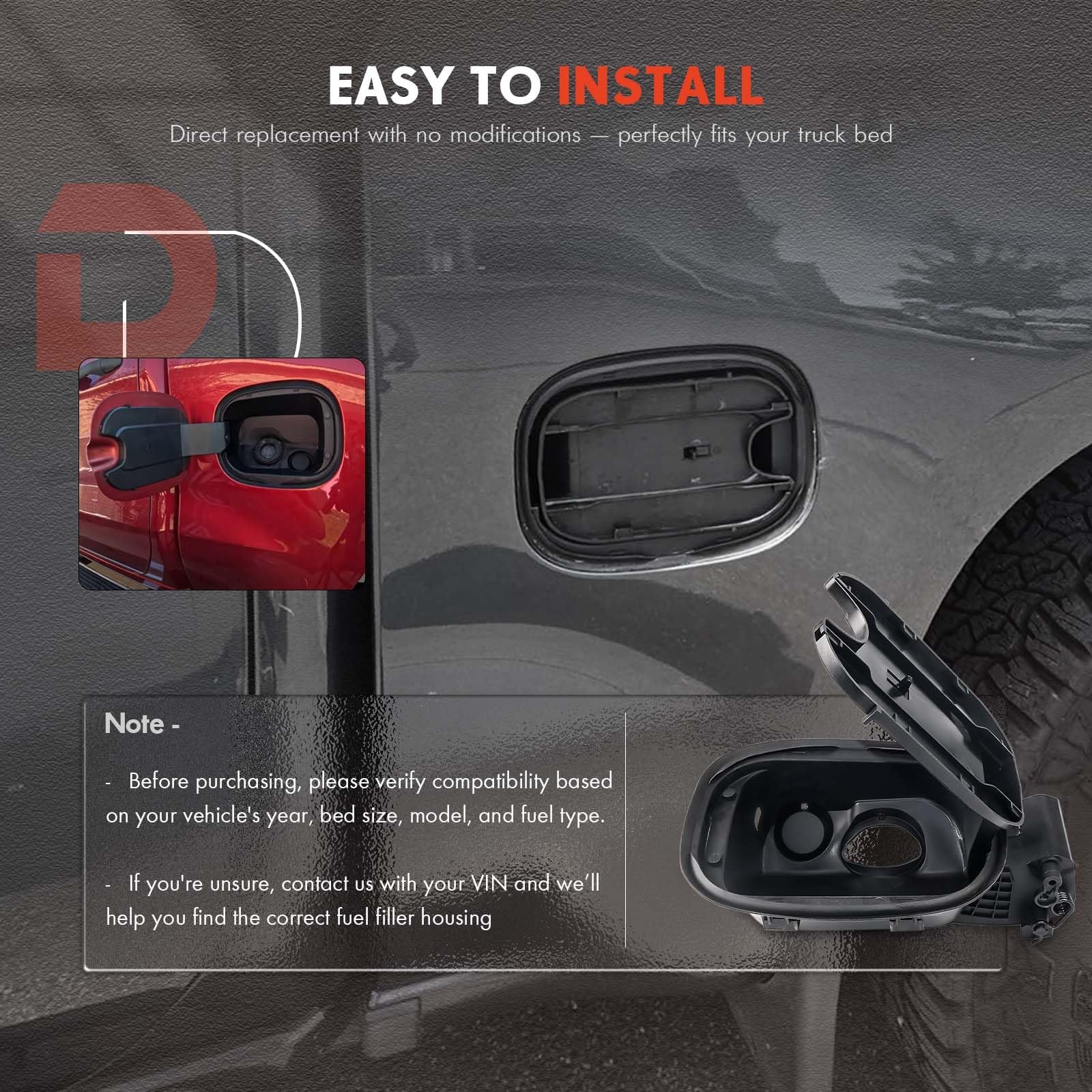 84745940 Fuel Tank Filler Pipe Housing Fit for Chevy Silverado 1500 2019-2025